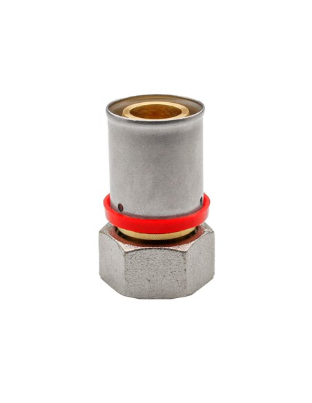RACOR HEMBRA TUERCA MOVIL MULTICAPA PRESS TIPO U-ROJO - Ø20X1/2"