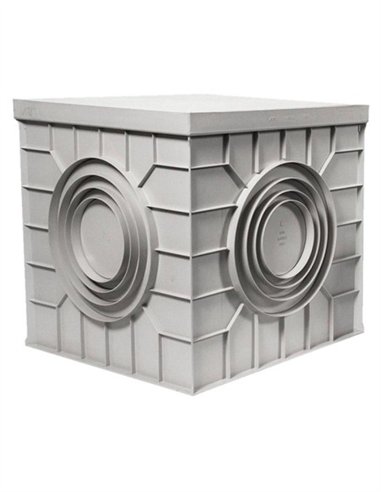 CAJA REGISTRO POLIPROPILENO - 300 X 300MM GRIS