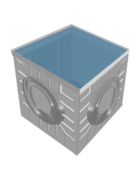TAPA CALADA - 400 X 400MM GRIS
