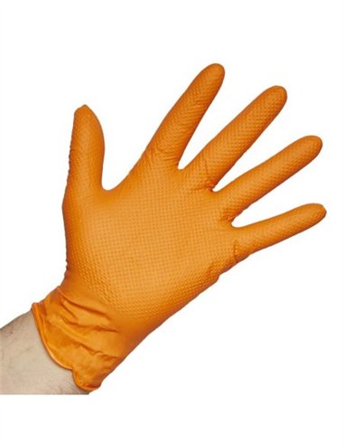 GUANTE NITRILO PROFESIONAL TACTO DIAMANTADO CAJA 50UDS - M