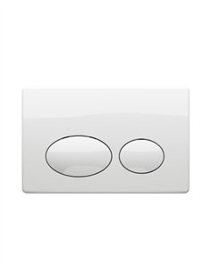PLACA DE ACCIONAMIENTO DOBLE PULSADOR MECANICO - ABS BLANCO