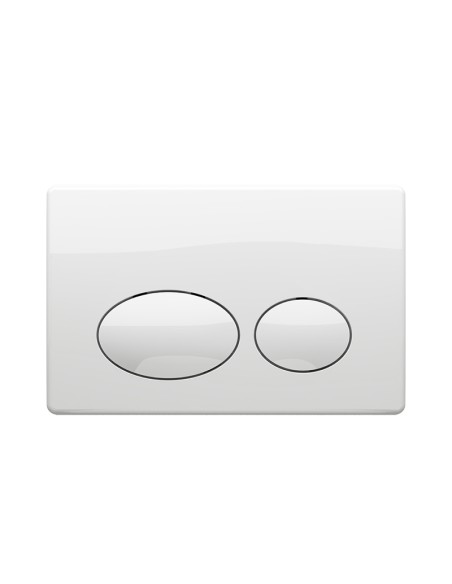 PLACA DE ACCIONAMIENTO DOBLE PULSADOR MECANICO - ABS BLANCO