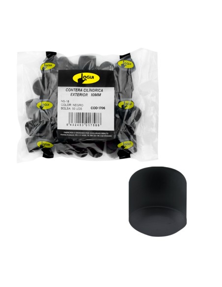 CONTERA EXTERIOR CÓNICA NEGRO - 25MM - 25UDS