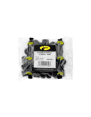 CONTERA EXTERIOR CÓNICA NEGRO - 25MM - 25UDS
