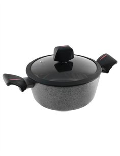 CACEROLA CON TAPA CRISTAL LAUXA HOME - 22CM