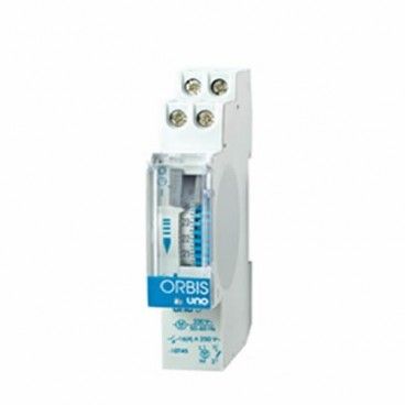 Interruttore orario analogico 24 ore, con riserva di UN QRD Orbis 400232