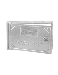PUERTA EN ALUMINIO CON CERRADURA - 22X35CM
