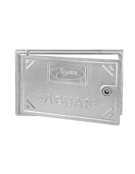 PUERTA EN ALUMINIO CON CERRADURA - 22X35CM