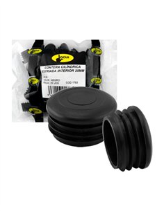 CONTERA INTERIOR REDONDA NEGRO - 14MM - 100UDS