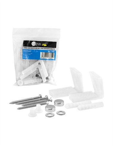 JGO. TORNILLOS INODORO CON SOPORTE HORIZONTAL