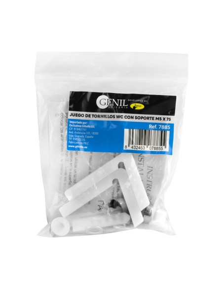 JGO. TORNILLOS INODORO CON SOPORTE HORIZONTAL