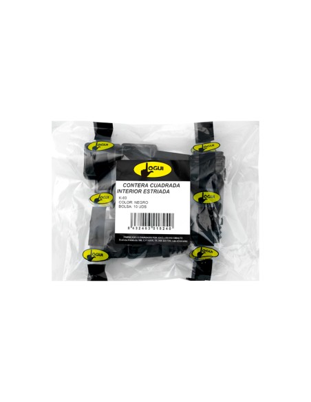 CONTERA INTERIOR CUADRADA NEGRO - 25MM - 25UDS