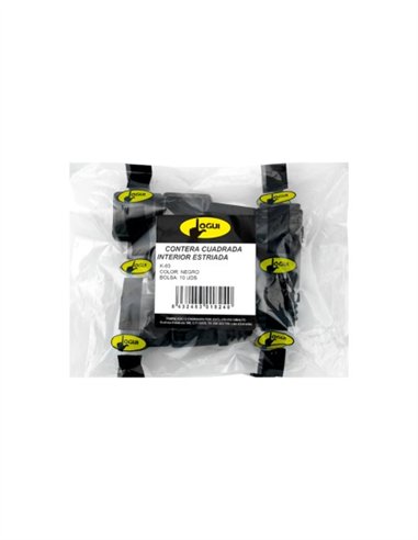CONTERA INTERIOR CUADRADA NEGRO - 30MM - 25UDS
