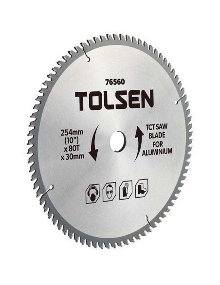 DISCO DE SIERRA CIRCULAR PARA ALUMINIO TOLSEN - 210X60TX30MM