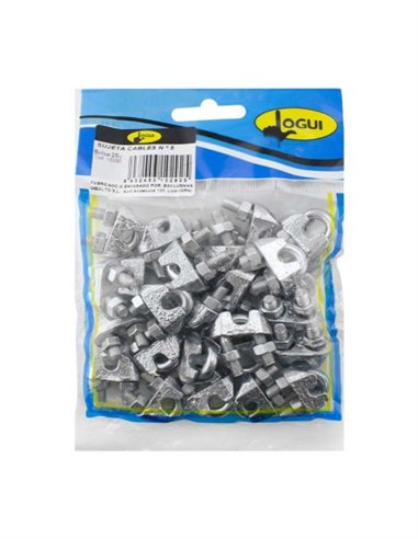 SUJETACABLES GALVANIZADO DIN 741 - N6 - 25UDS