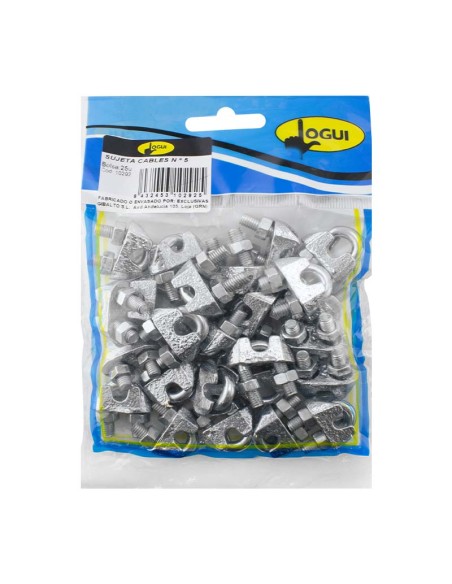 SUJETACABLES GALVANIZADO DIN 741 - N8 - 25UDS