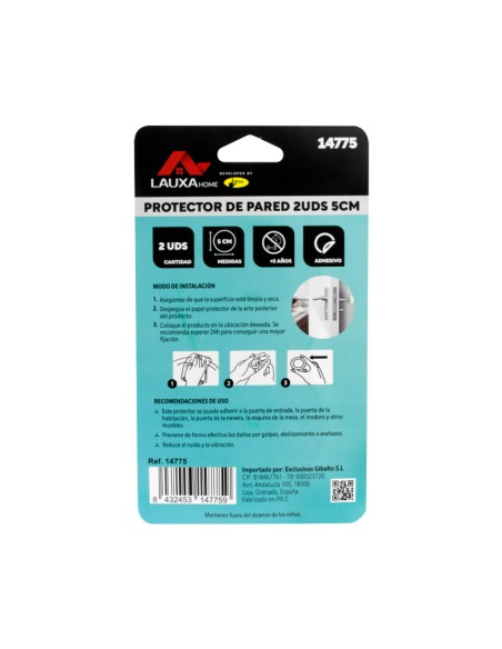 PROTECTOR DE PARED 2 UDS LAUXA HOME
