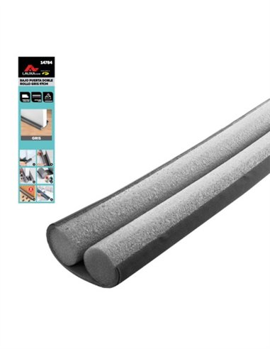 BAJO PUERTA DOBLE ROLLO AISLANTE 97CM - GRIS