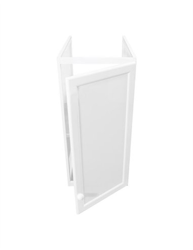 MUEBLE DE PILA ALUMINIO - BLANCO LACADO DERECHA