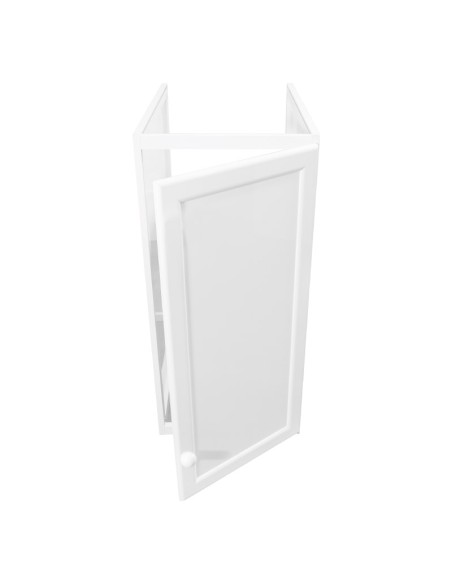 MUEBLE DE PILA ALUMINIO - BLANCO LACADO DERECHA