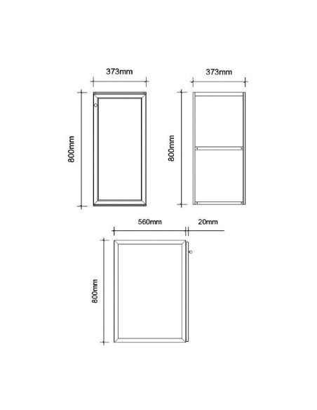 MUEBLE DE PILA ALUMINIO - BLANCO LACADO DERECHA