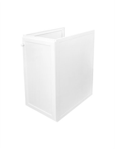 MUEBLE DE PILA ALUMINIO - BLANCO LACADO IZQUIERDA