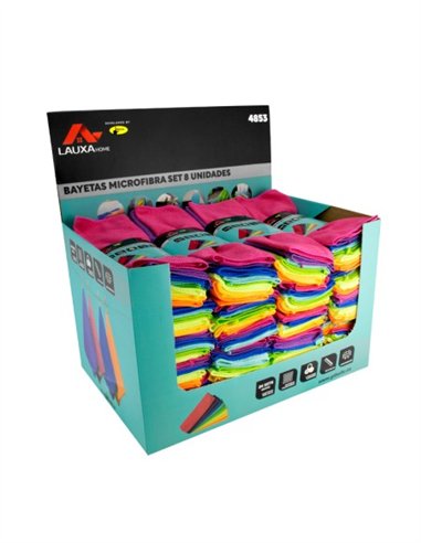 SET DE 8 UDS BAYETAS MICROFIBRA 30X30 CM
