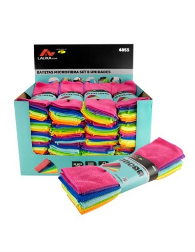 SET DE 8 UDS BAYETAS MICROFIBRA 30X30 CM