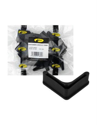 CONTERA EN ANGULO NEGRA 25 UDS - 35X35MM