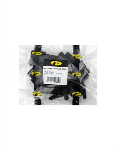 CONTERA EN ANGULO NEGRA 25 UDS - 40X40MM