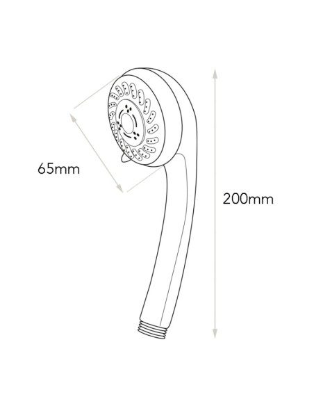 MANGO DUCHA ANTICAL 3 FUNCIONES MODELO TÁJAR