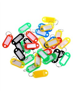 LLAVEROS ETIQUETA BOLSA 100 PZS - ROJO