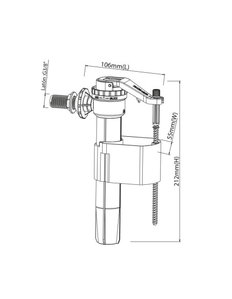 GRIFO FLOTADOR LATERAL FLUTEC - BOLSA