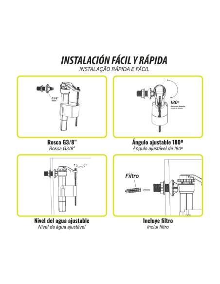 GRIFO FLOTADOR LATERAL FLUTEC - BOLSA
