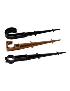 ESTACA GUÍA MANGUERA MICROTUBO BOLSA 50 UDS - ESTACA GARROTE PLANO 16MM - 20MM MARRON