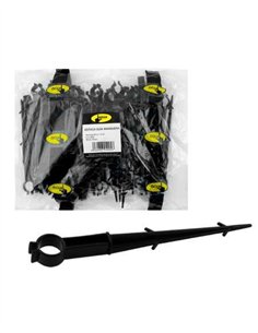 ESTACA GUÍA MANGUERA MICROTUBO BOLSA 50 UDS - ESTACA GARROTE PLANO 16MM - 20MM MARRON 2