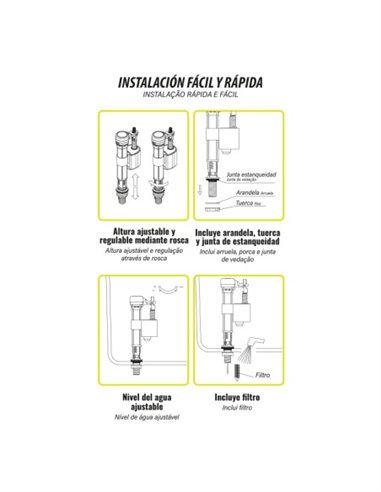 GRIFO FLOTADOR INFERIOR FLUTEC - CAJA