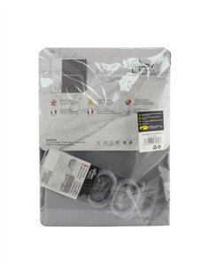 CORTINA BAÑO GRIS 180X180CM 2