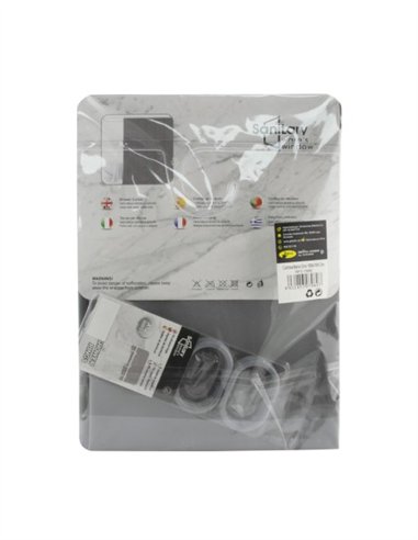 CORTINA BAÑO GRIS 180X180CM