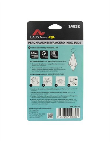 PERCHA MULTIFUNCION 2UDS LAUXA HOME - 2 UDS