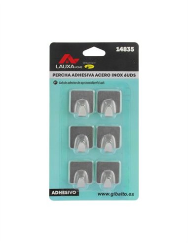 PERCHA MULTIFUNCION ADHESIVA CUADRADA LAUXA HOME