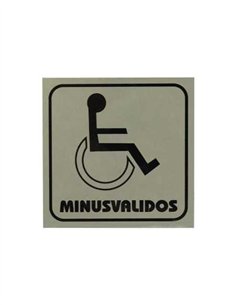 PLACA 11X11 "MINUSVÁLIDOS"