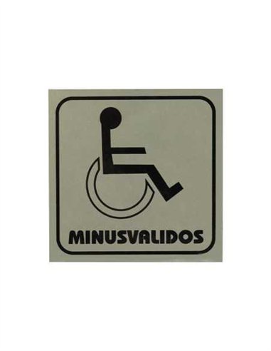 PLACA 11X11 "MINUSVÁLIDOS"