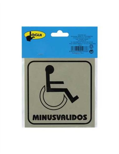PLACA 11X11 "MINUSVÁLIDOS"
