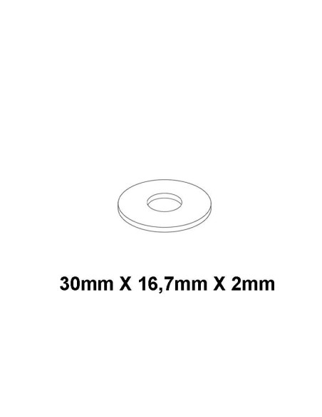 JUNTA CAUCHO PLANA ESTANQUEIDAD GOMA BLANCA - 3/8" - 25 UDS