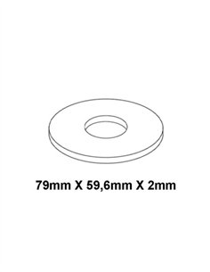 JUNTA CAUCHO PLANA ESTANQUEIDAD GOMA BLANCA - 1/2" - 25 UDS 2