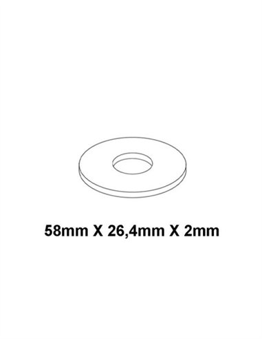 JUNTA CAUCHO PLANA ESTANQUEIDAD GOMA BLANCA - 3/4" - 20 UDS