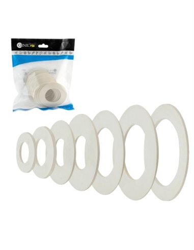 JUNTA CAUCHO PLANA ESTANQUEIDAD GOMA BLANCA - 1 1/4" - 20 UDS