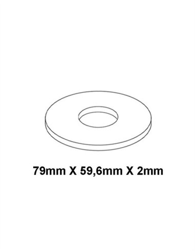 JUNTA CAUCHO PLANA ESTANQUEIDAD GOMA BLANCA - 1 1/2" - 10 UDS