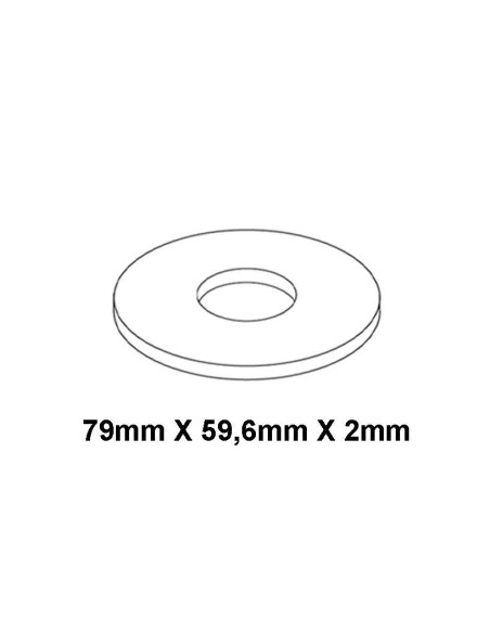 JUNTA CAUCHO PLANA ESTANQUEIDAD GOMA BLANCA - 1 1/2" - 10 UDS